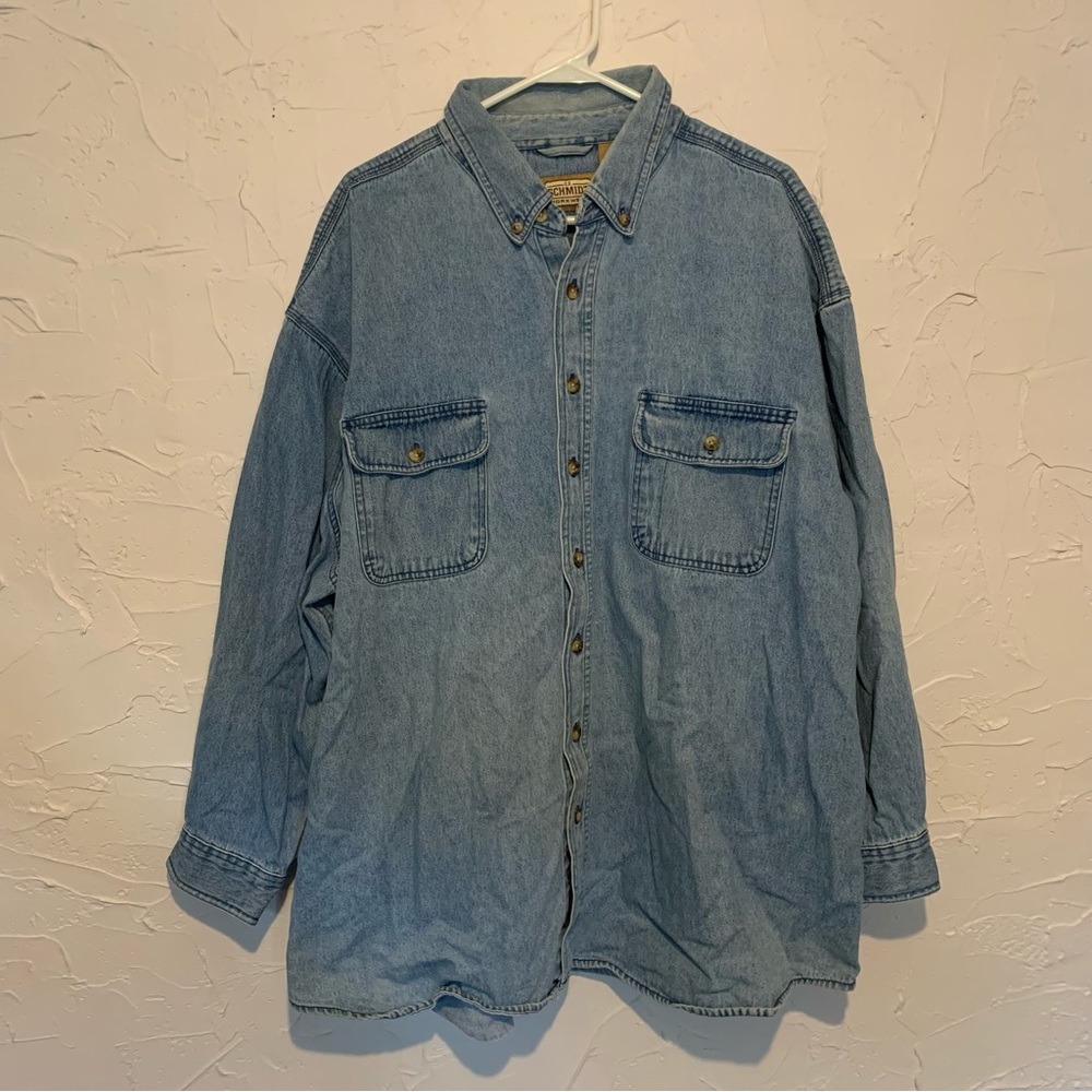 CE Schmidt Workwear Button Front Denim Shirt Size 2XL